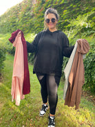 Best Selling Touch Of Fall Thermal Hoodie in Five Colors-Womens-Stay Foxy Boutique, Florissant, Missouri