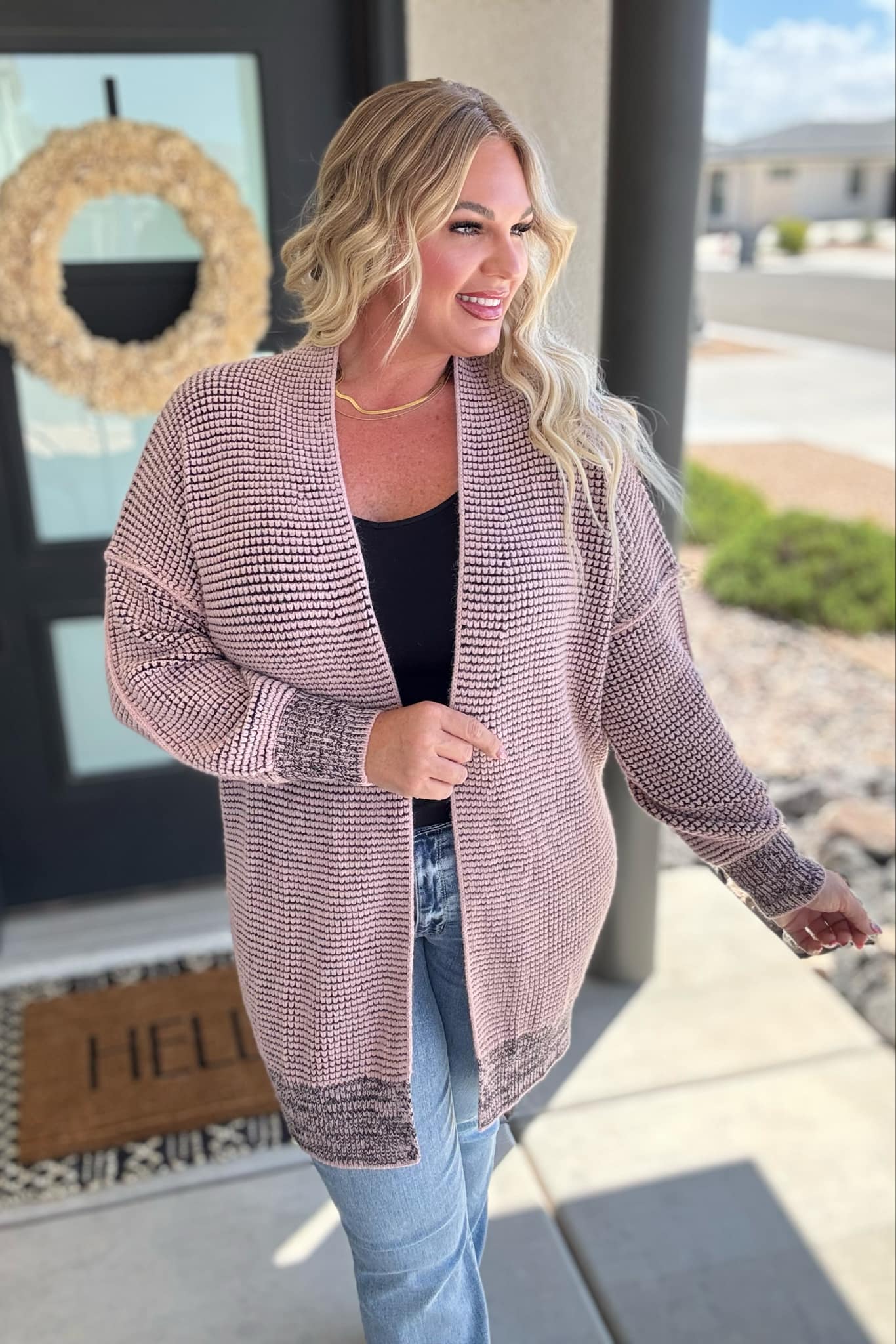 PREORDER: Contrast Trim Knit Cardigan in Four Colors-Womens-Stay Foxy Boutique, Florissant, Missouri