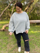 PREORDER: Thinking It Over Waffle Knit Pullover in Three Colors-Womens-Stay Foxy Boutique, Florissant, Missouri