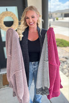 PREORDER: Contrast Trim Knit Cardigan in Four Colors-Womens-Stay Foxy Boutique, Florissant, Missouri