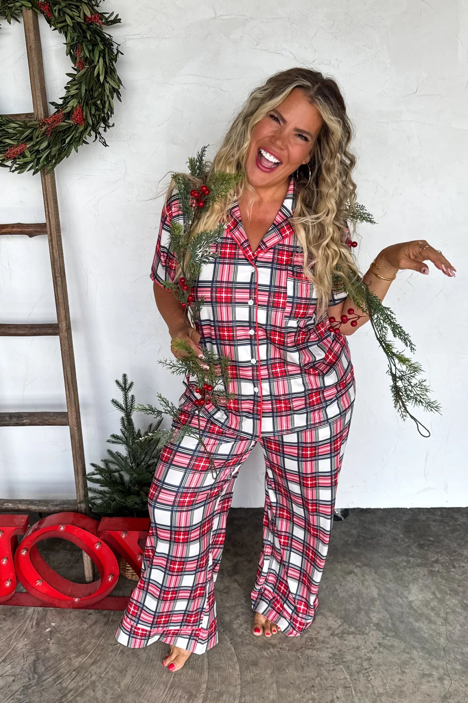 PREORDER: Blakeley Christmas Luxe PJ Sets-Womens-Stay Foxy Boutique, Florissant, Missouri