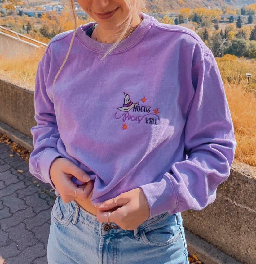 Hocus Pocus Embroidered Sweatshirt-Womens-Stay Foxy Boutique, Florissant, Missouri