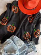 Sequin Pumpkin Sweater-Womens-Stay Foxy Boutique, Florissant, Missouri