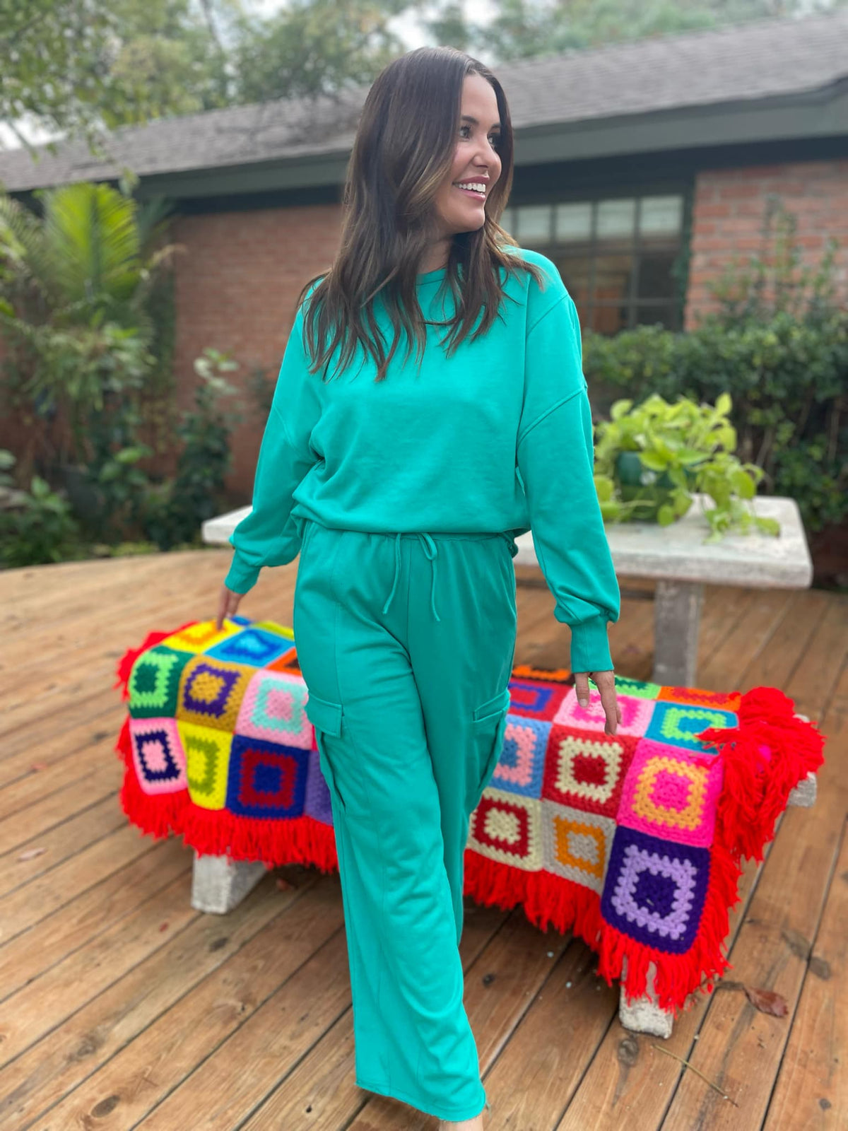 Beautiful Day Mineral Wash Pullover and Cargo Pants Set in Two Colors-Womens-Stay Foxy Boutique, Florissant, Missouri