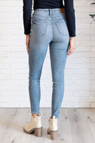 Justine High Rise Control Top Contrast Wash Skinny Jeans-Womens-Stay Foxy Boutique, Florissant, Missouri
