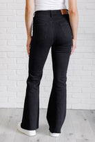 Etta High Rise Control Top Flare Jeans in Black-Denim-Stay Foxy Boutique, Florissant, Missouri