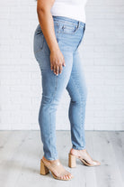 Justine High Rise Control Top Contrast Wash Skinny Jeans-Womens-Stay Foxy Boutique, Florissant, Missouri