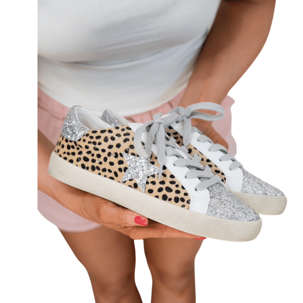 Skylar Sneakers in Leopard-Miracle Miles-Stay Foxy Boutique, Florissant, Missouri