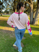 Lucky Star Sweatshirt in Three Colors-Womens-Stay Foxy Boutique, Florissant, Missouri