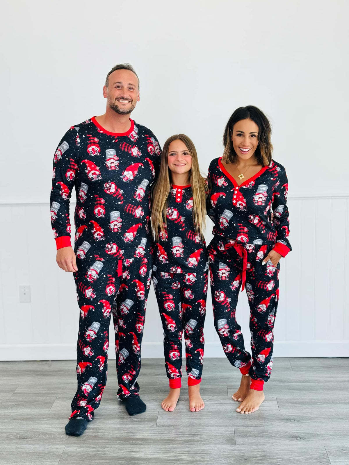 PREORDER: Matching Family Christmas Pajamas in Gnome-Womens-Stay Foxy Boutique, Florissant, Missouri