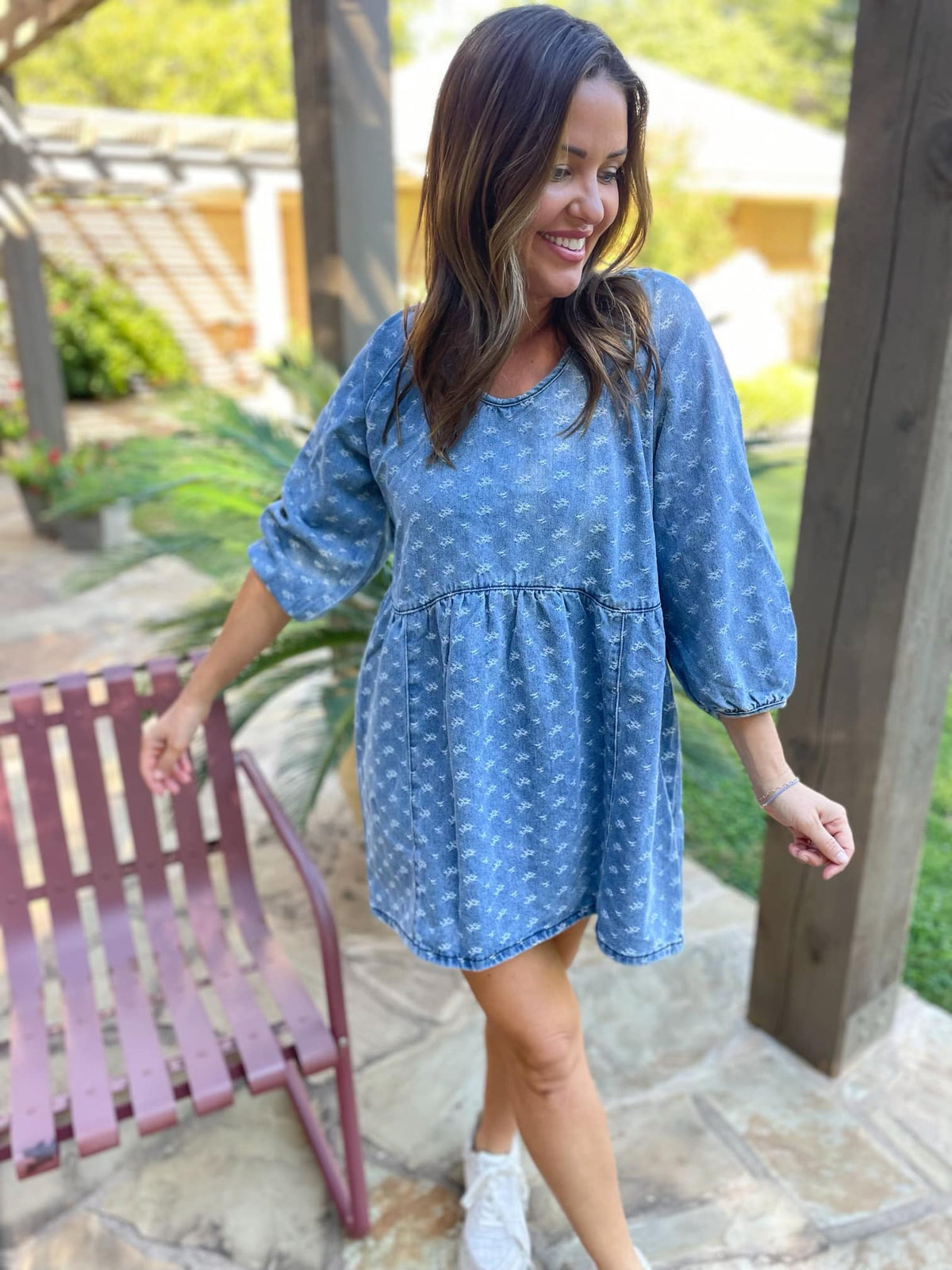 Alexa Denim Dress-Womens-Stay Foxy Boutique, Florissant, Missouri