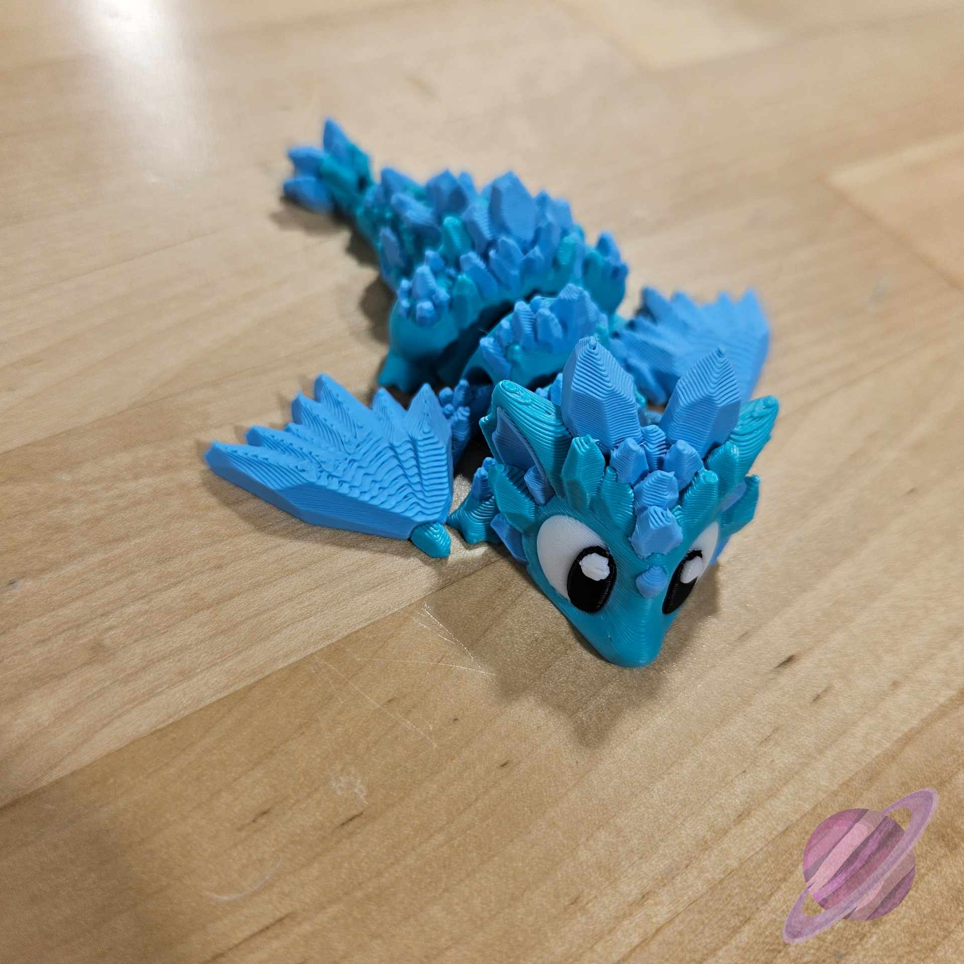 3D PRINTED BLUE CRYSTAL DRAGON AND EGG-Stay Foxy Boutique, Florissant, Missouri