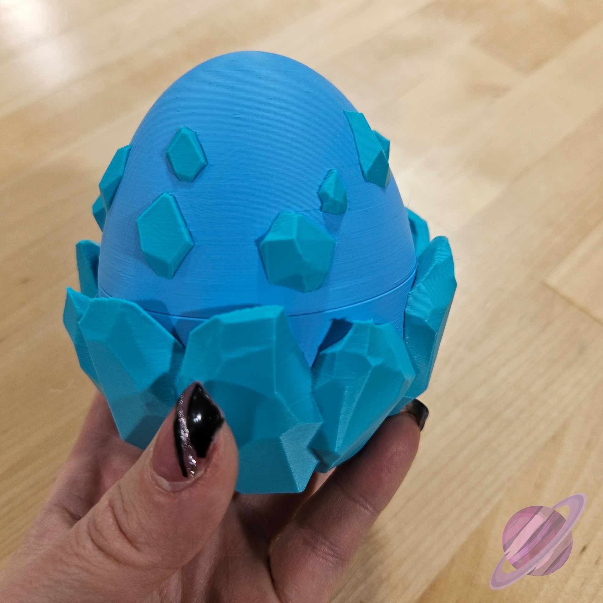 3D PRINTED BLUE CRYSTAL DRAGON AND EGG-Stay Foxy Boutique, Florissant, Missouri