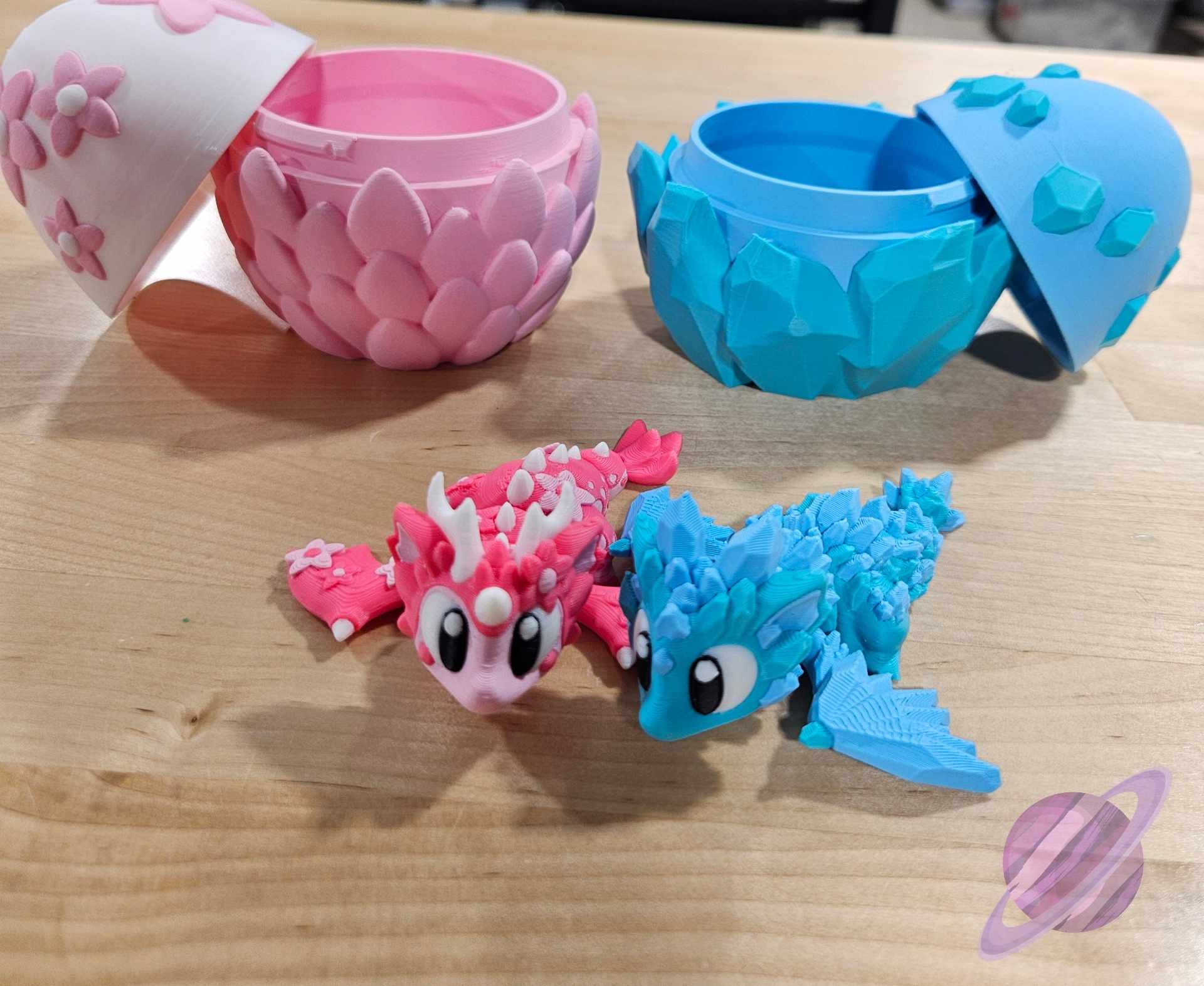 3D PRINTED PINK SAKURA DRAGON AND EGG-Stay Foxy Boutique, Florissant, Missouri