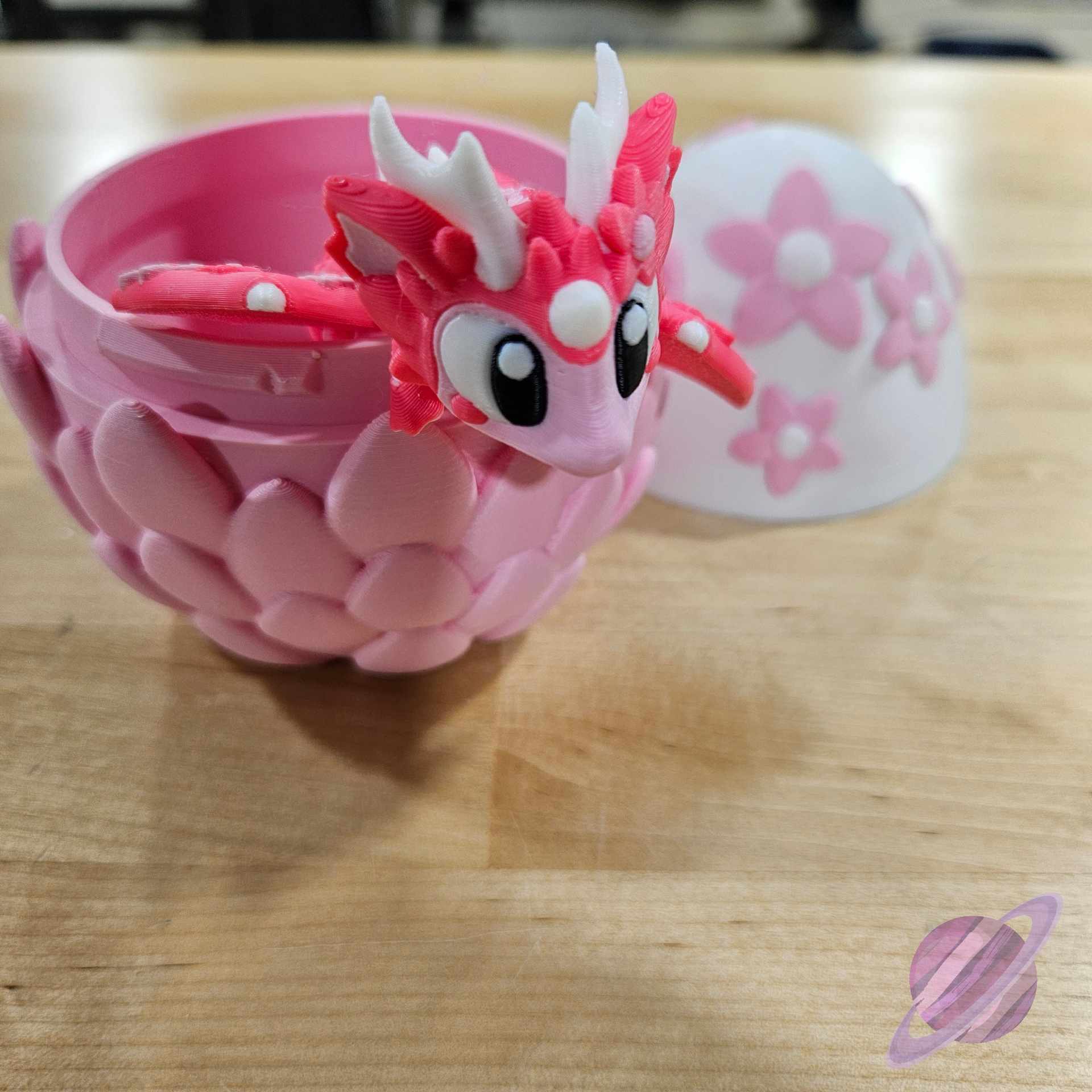 3D PRINTED PINK SAKURA DRAGON AND EGG-Stay Foxy Boutique, Florissant, Missouri