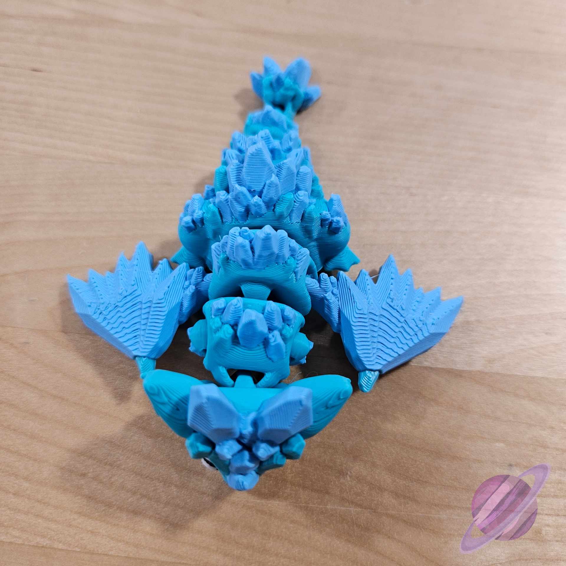 3D PRINTED BLUE CRYSTAL DRAGON AND EGG-Stay Foxy Boutique, Florissant, Missouri