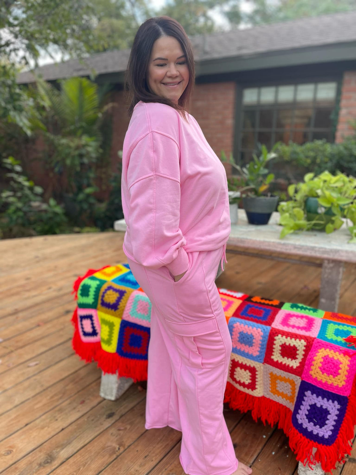Beautiful Day Mineral Wash Pullover and Cargo Pants Set in Two Colors-Womens-Stay Foxy Boutique, Florissant, Missouri