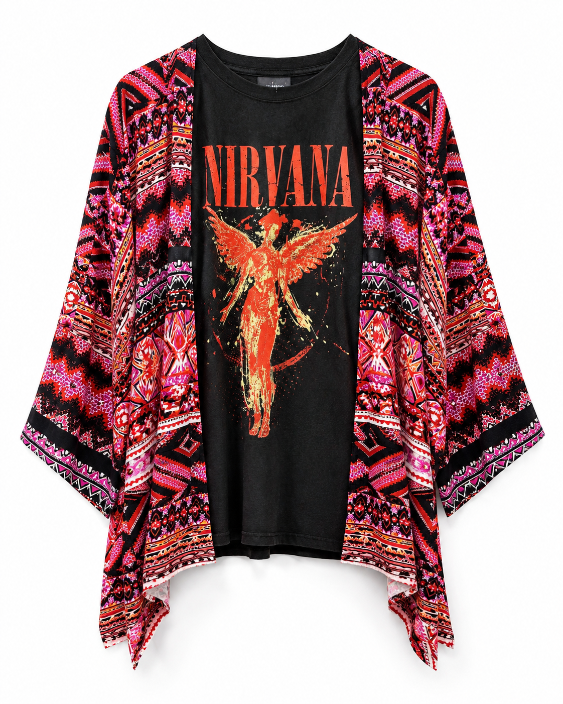 Nirvana | The Becoming Flowy Kimono Top 2 Scoops-Stay Foxy Boutique, Florissant, Missouri