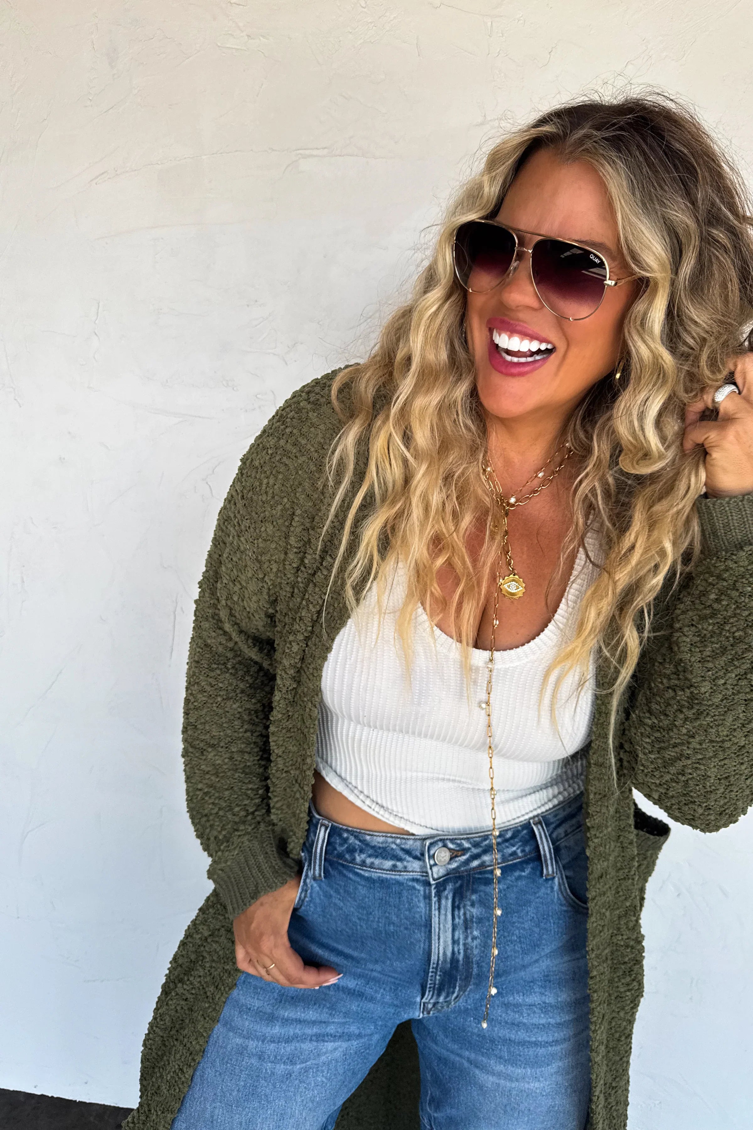 PREORDER: Poppy Knit Popcorn Cardigan-Womens-Stay Foxy Boutique, Florissant, Missouri