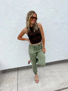 PREORDER: Quinn Cargo Joggers in Two Colors-Womens-Stay Foxy Boutique, Florissant, Missouri