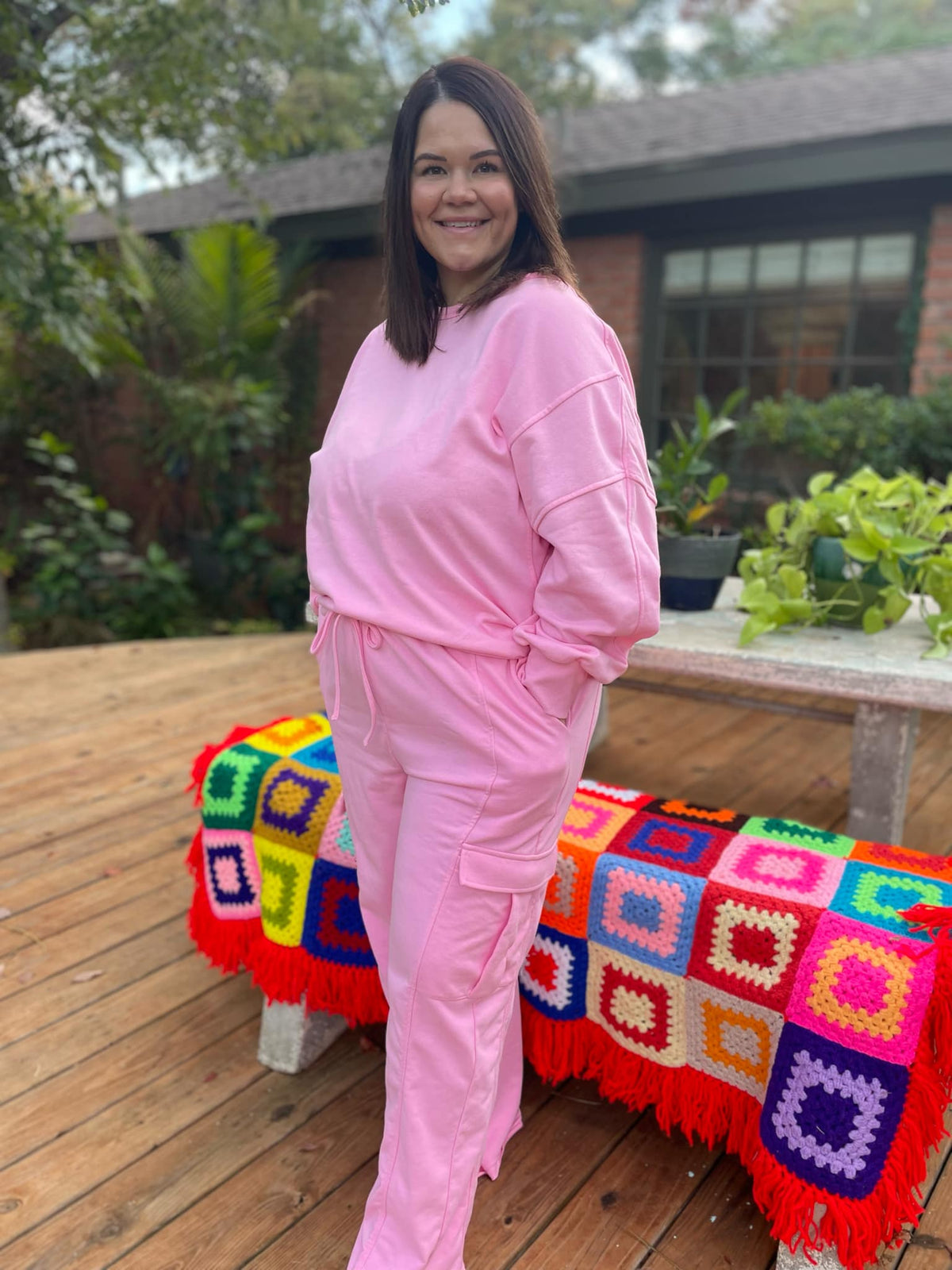Beautiful Day Mineral Wash Pullover and Cargo Pants Set in Two Colors-Womens-Stay Foxy Boutique, Florissant, Missouri
