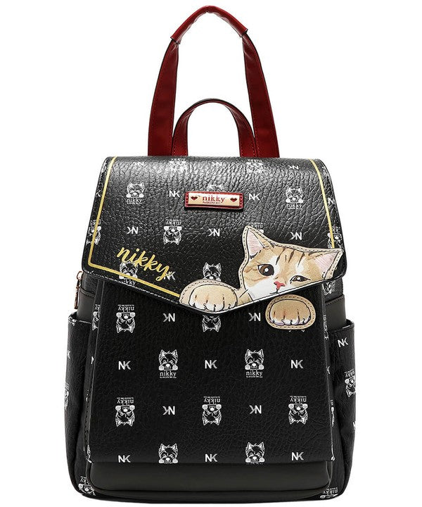 Nicole Lee USA Cat Eco-Leather Convertible Backpack Bag-Stay Foxy Boutique, Florissant, Missouri