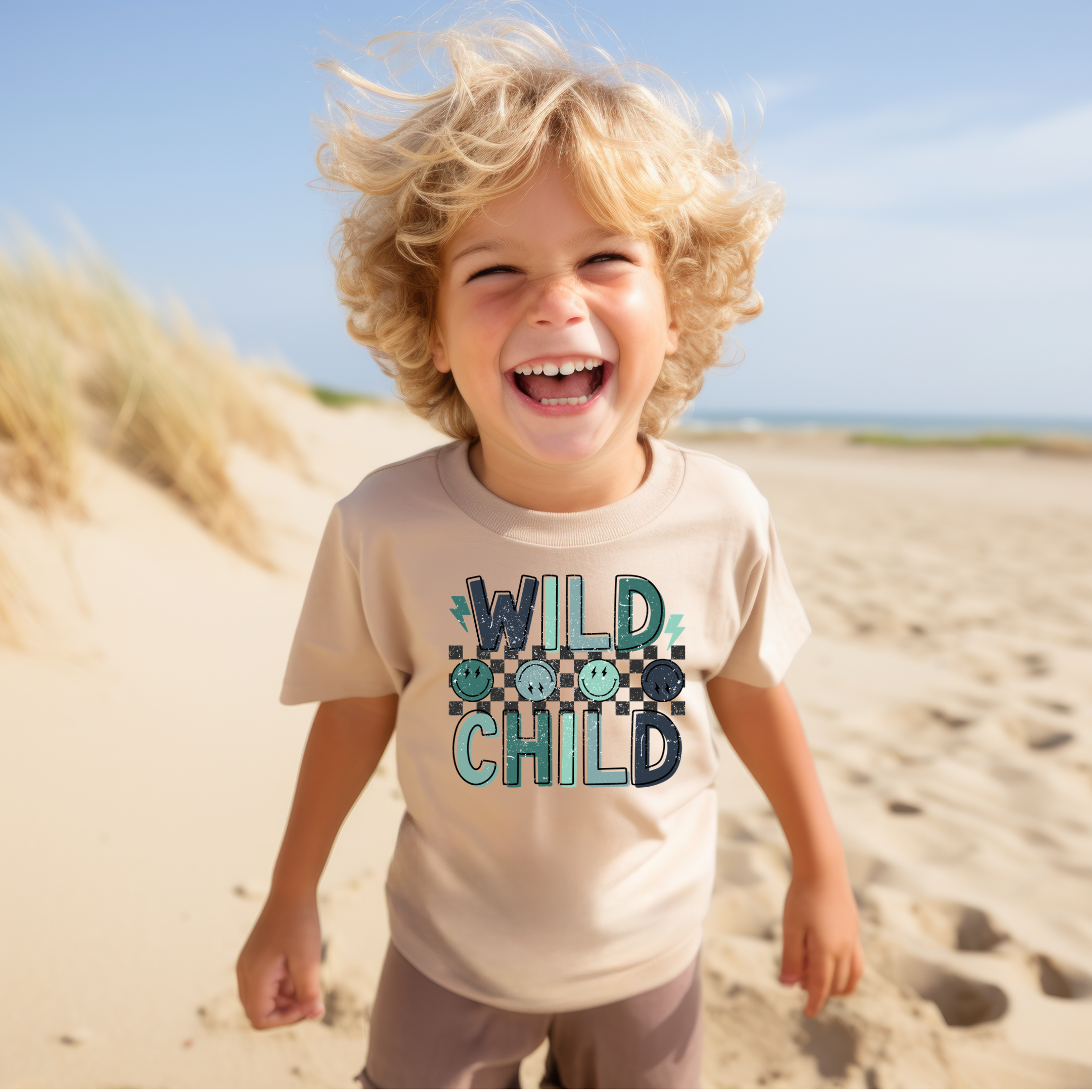 Matching Wild Child Graphic Tee in Sand-Womens-Stay Foxy Boutique, Florissant, Missouri