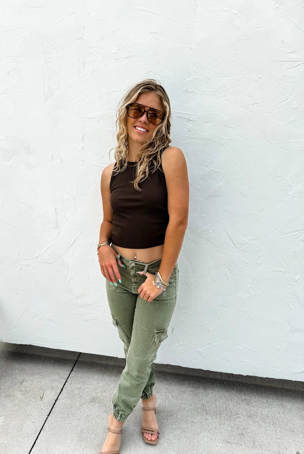 PREORDER: Quinn Cargo Joggers in Two Colors-Womens-Stay Foxy Boutique, Florissant, Missouri