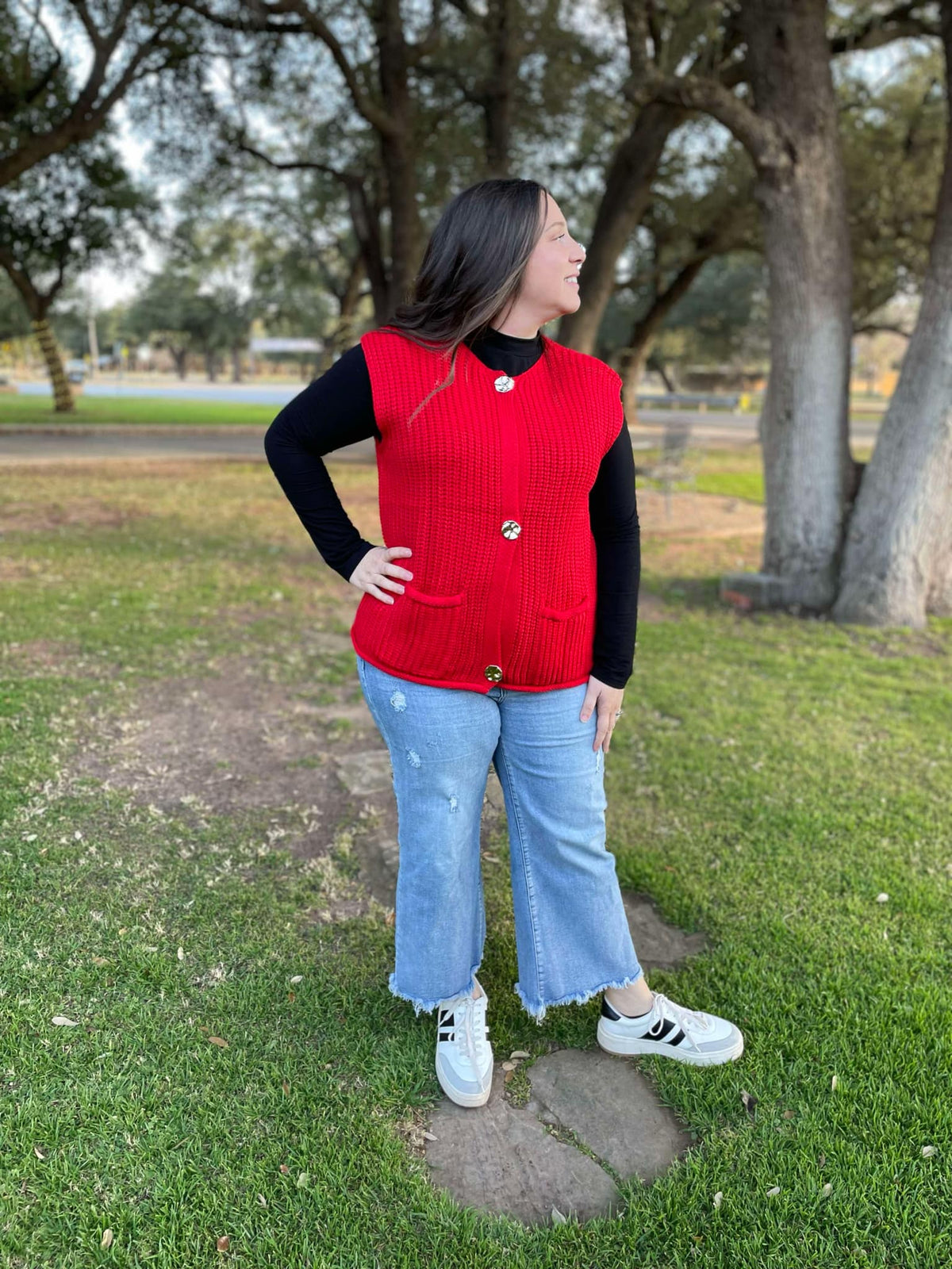 Meet In The Middle Sweater Vest in Two Colors-Womens-Stay Foxy Boutique, Florissant, Missouri