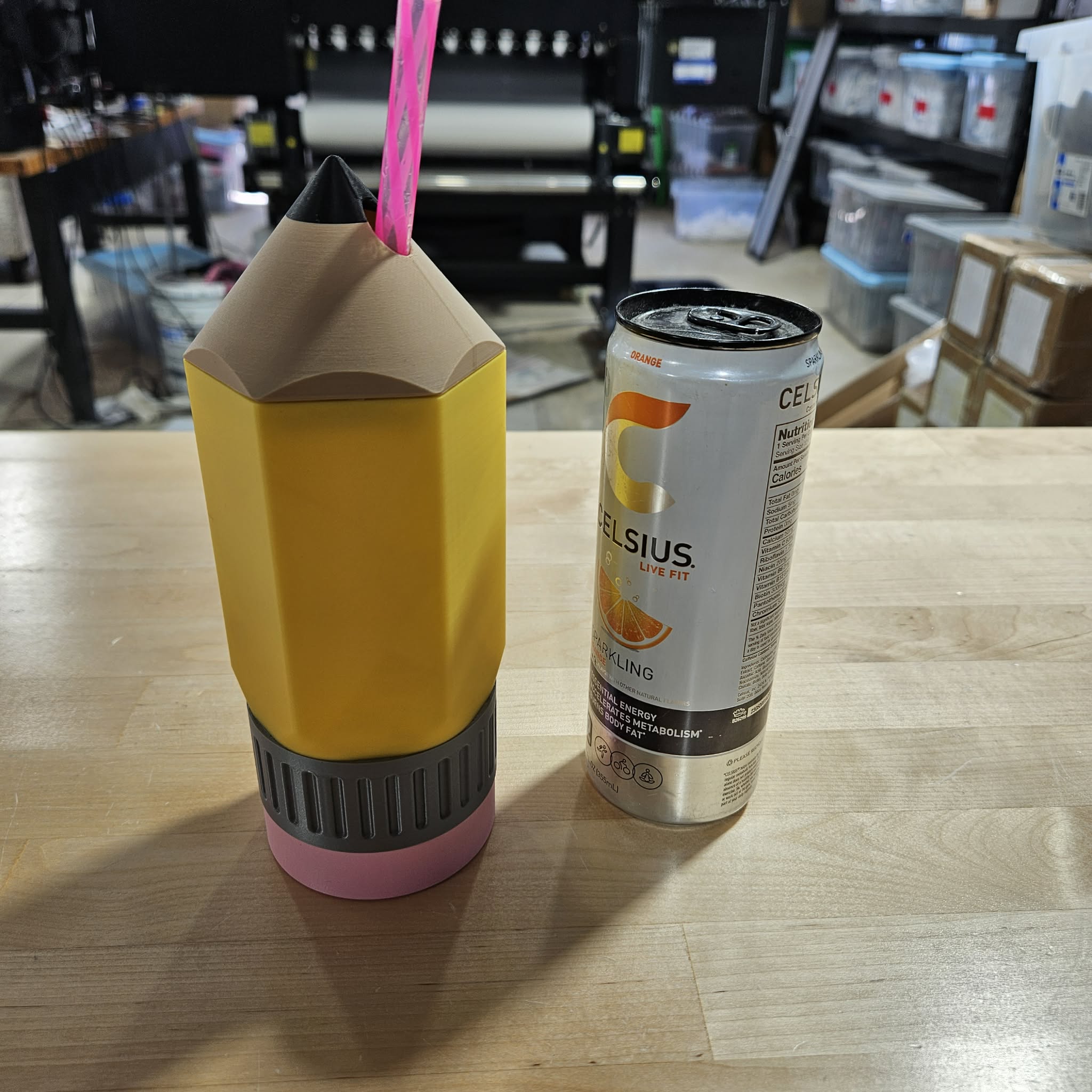 3D PRINTED CUSTOM PENCIL 12 OUNCE SKINNY CAN HOLDER-Stay Foxy Boutique, Florissant, Missouri