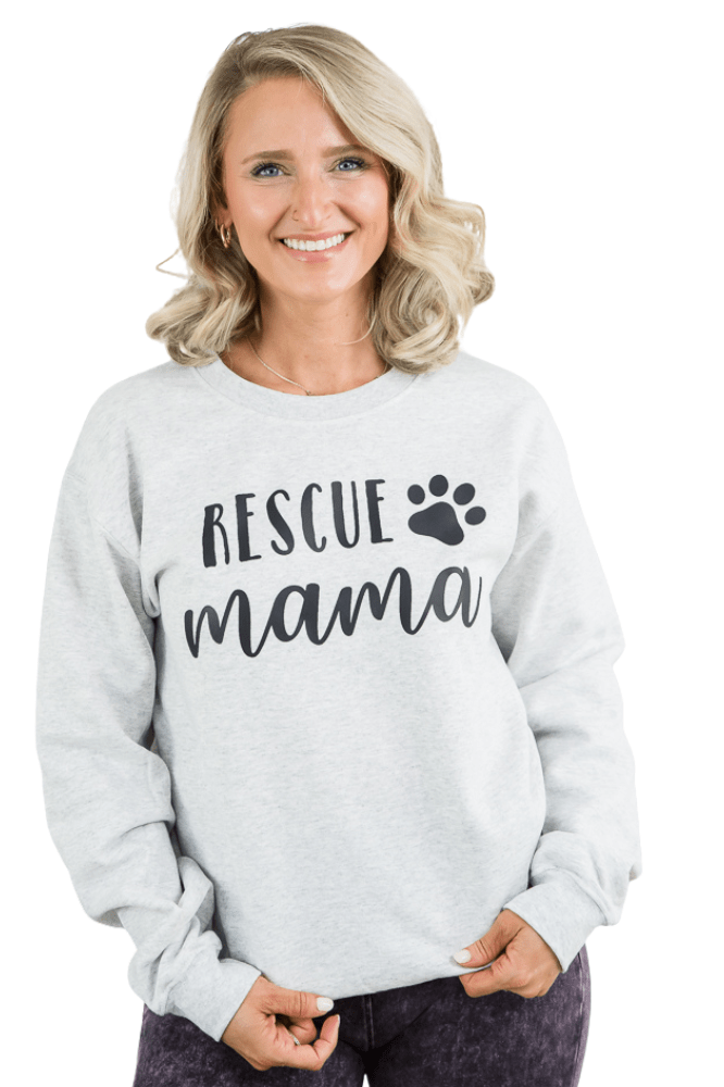 Rescue Mama Crewneck-BT Graphic Tee-Stay Foxy Boutique, Florissant, Missouri