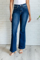 Mavis High Rise Side Seam Detail Flare Jeans-Denim-Stay Foxy Boutique, Florissant, Missouri