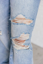 Ramona High Rise Rigid Magic Destroyed Straight Jeans-Womens-Stay Foxy Boutique, Florissant, Missouri