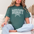 Lace Names Graphic Tee in Spruce-Womens-Stay Foxy Boutique, Florissant, Missouri