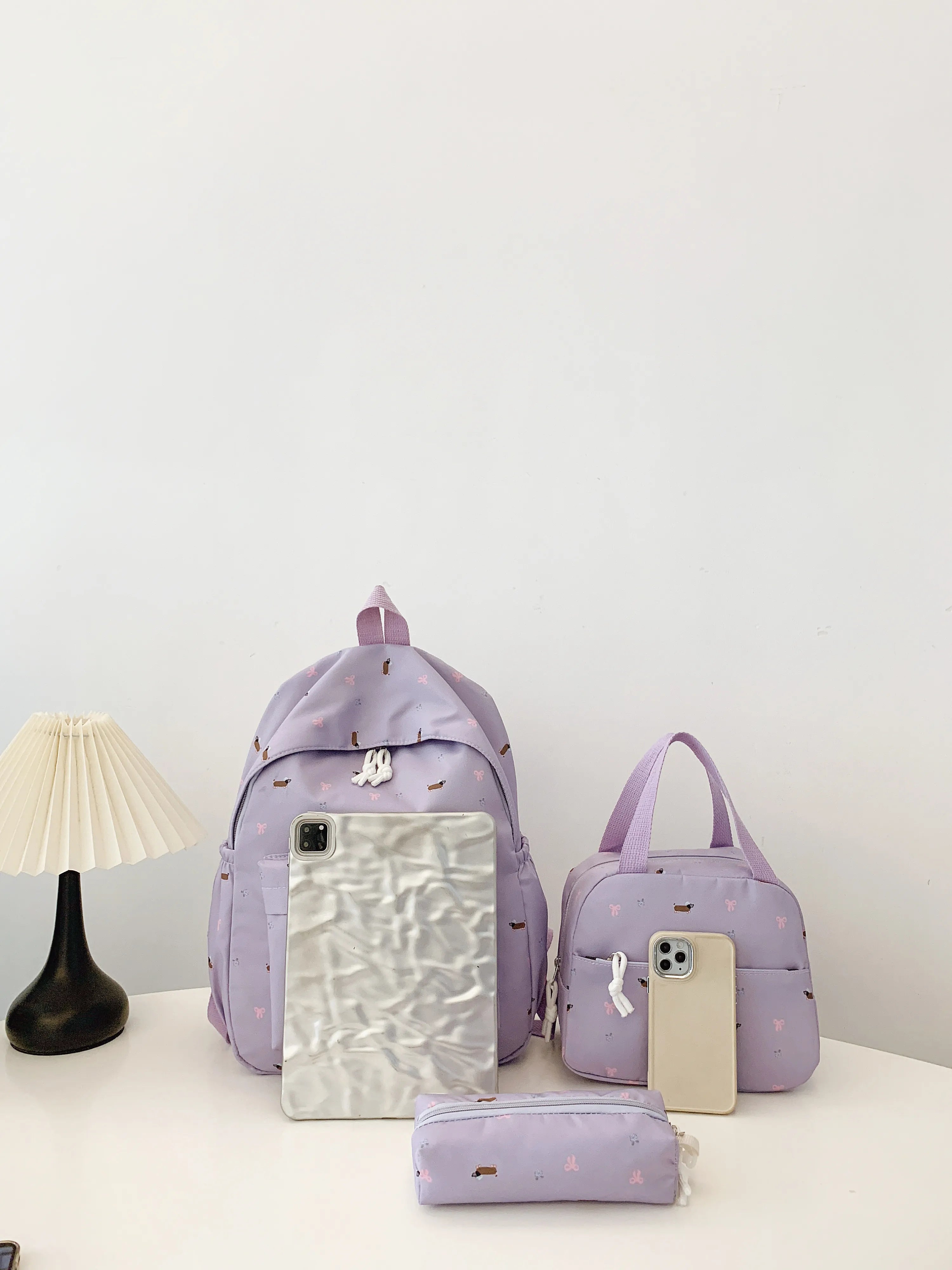 3-Piece Daisy Print Canvas Bag Set-Stay Foxy Boutique, Florissant, Missouri