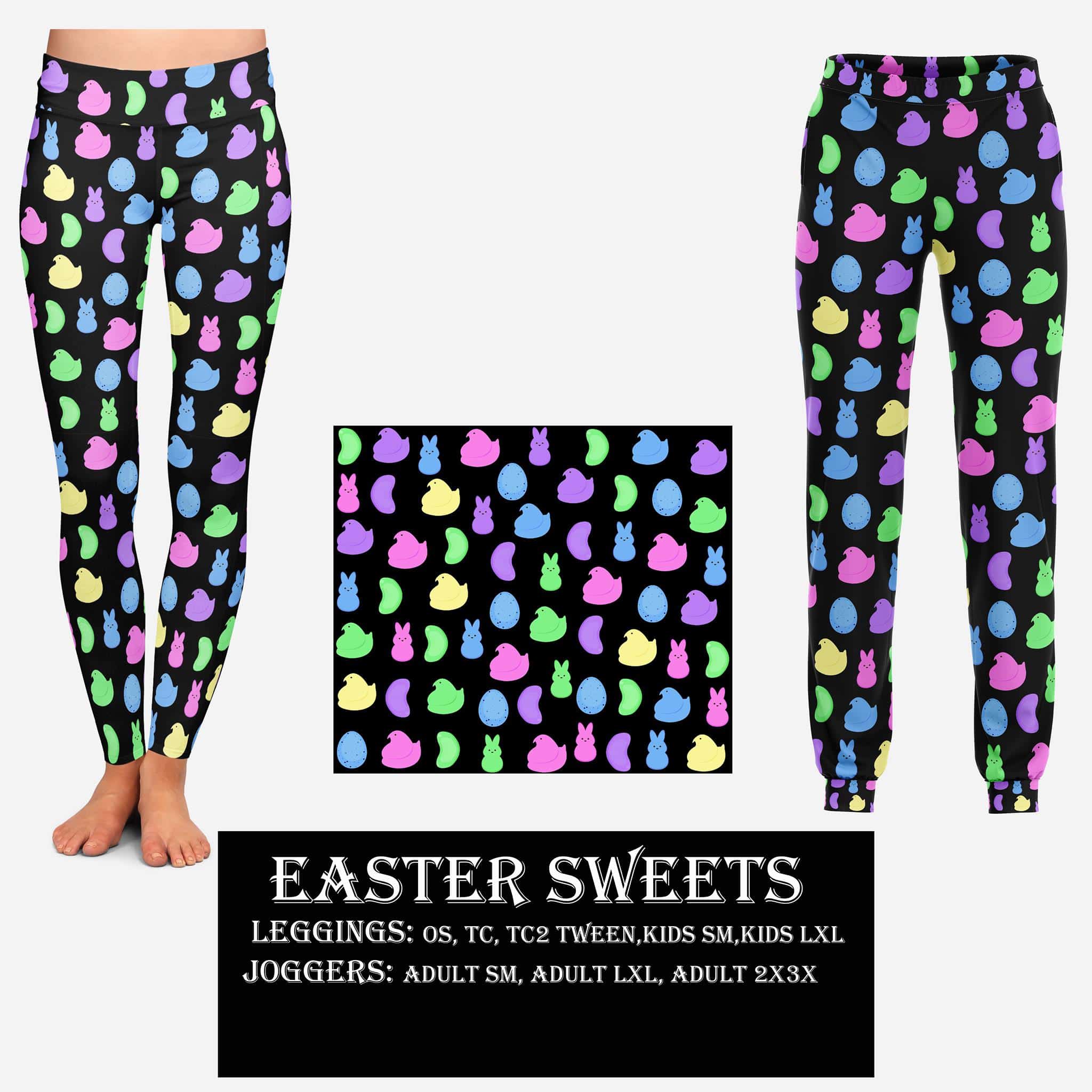 EASTER RUN- EASTER SWEETS LEGGINGS AND JOGGERS-Stay Foxy Boutique, Florissant, Missouri