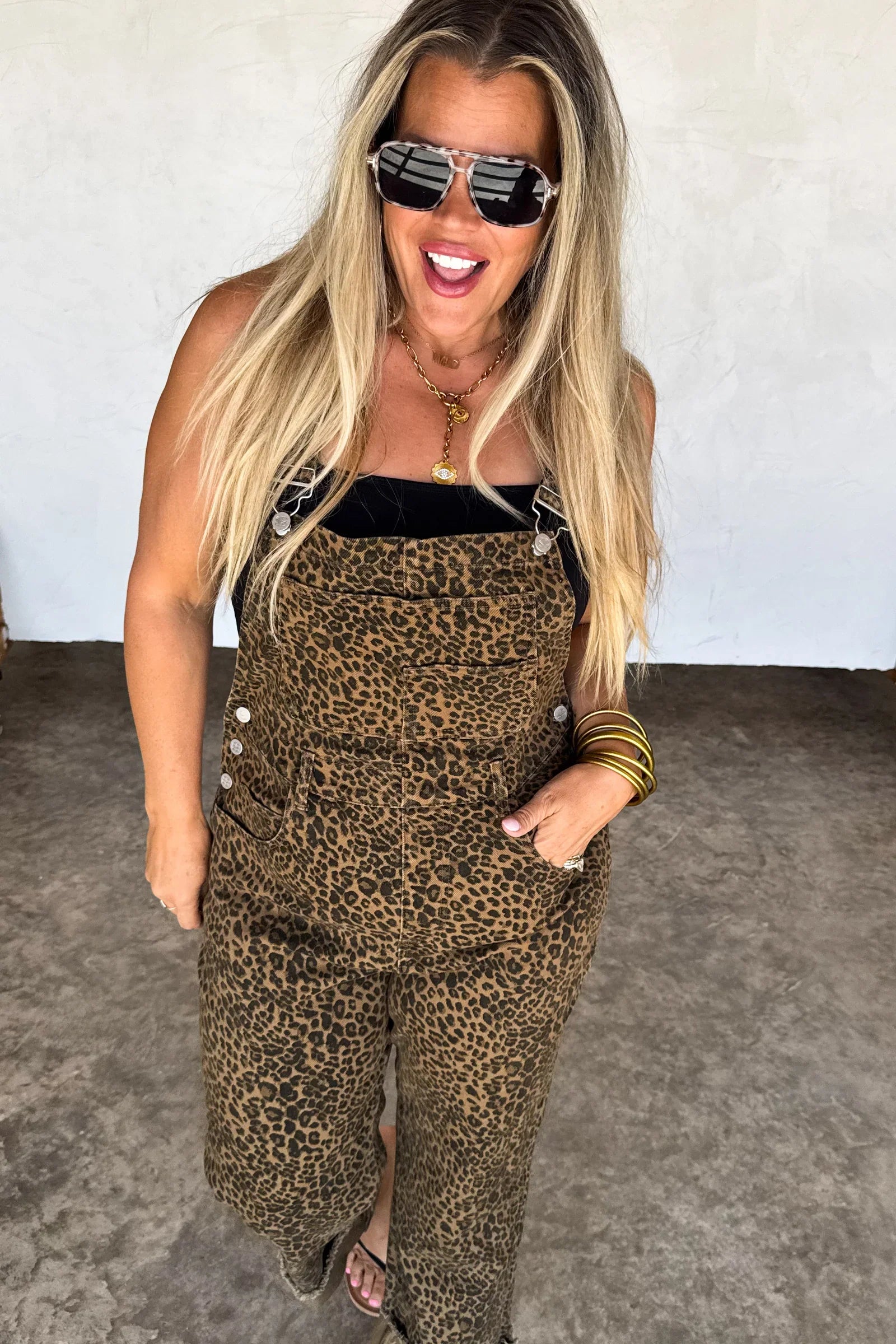 PREORDER: Dahlia Cheetah Overalls-Womens-Stay Foxy Boutique, Florissant, Missouri