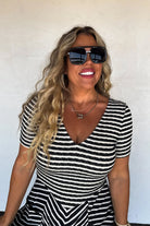 PREORDER: Calista Stripe Dress-Womens-Stay Foxy Boutique, Florissant, Missouri
