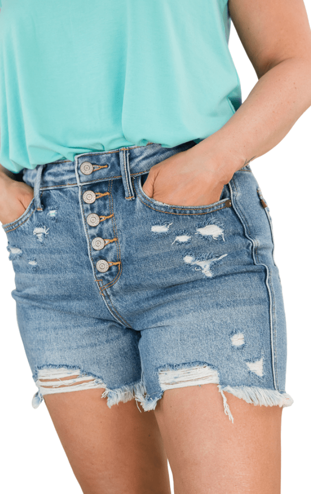 Let's Be Real Judy Blue Shorts-judy blue-Stay Foxy Boutique, Florissant, Missouri