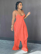Full Size Asymmetrical Hem Cami and Pants Set Plus Size-Stay Foxy Boutique, Florissant, Missouri