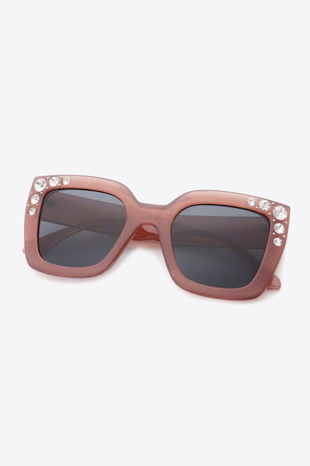 Inlaid Rhinestone Polycarbonate Sunglasses-Stay Foxy Boutique, Florissant, Missouri