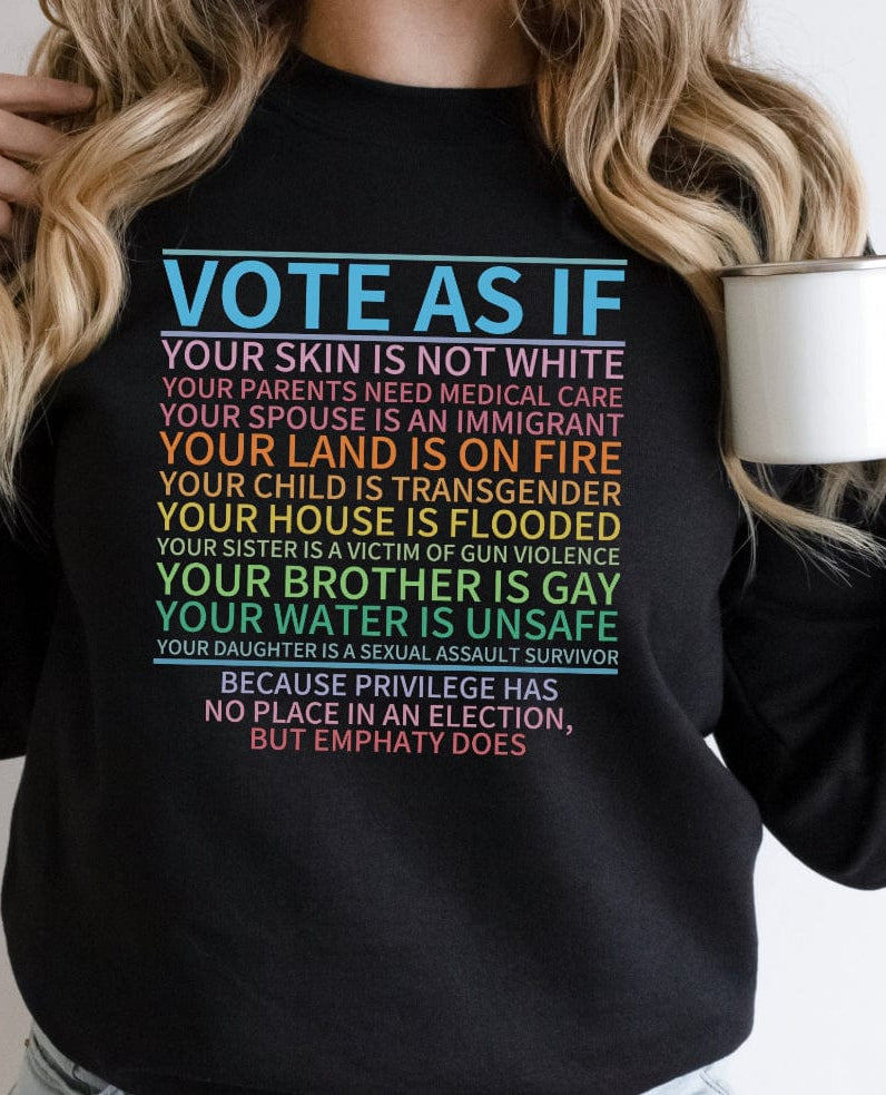 Vote As If Graphic T-Graphic T-Stay Foxy Boutique, Florissant, Missouri