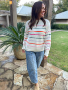 Come On Get Happy Striped Sweater in Two Colors-Womens-Stay Foxy Boutique, Florissant, Missouri