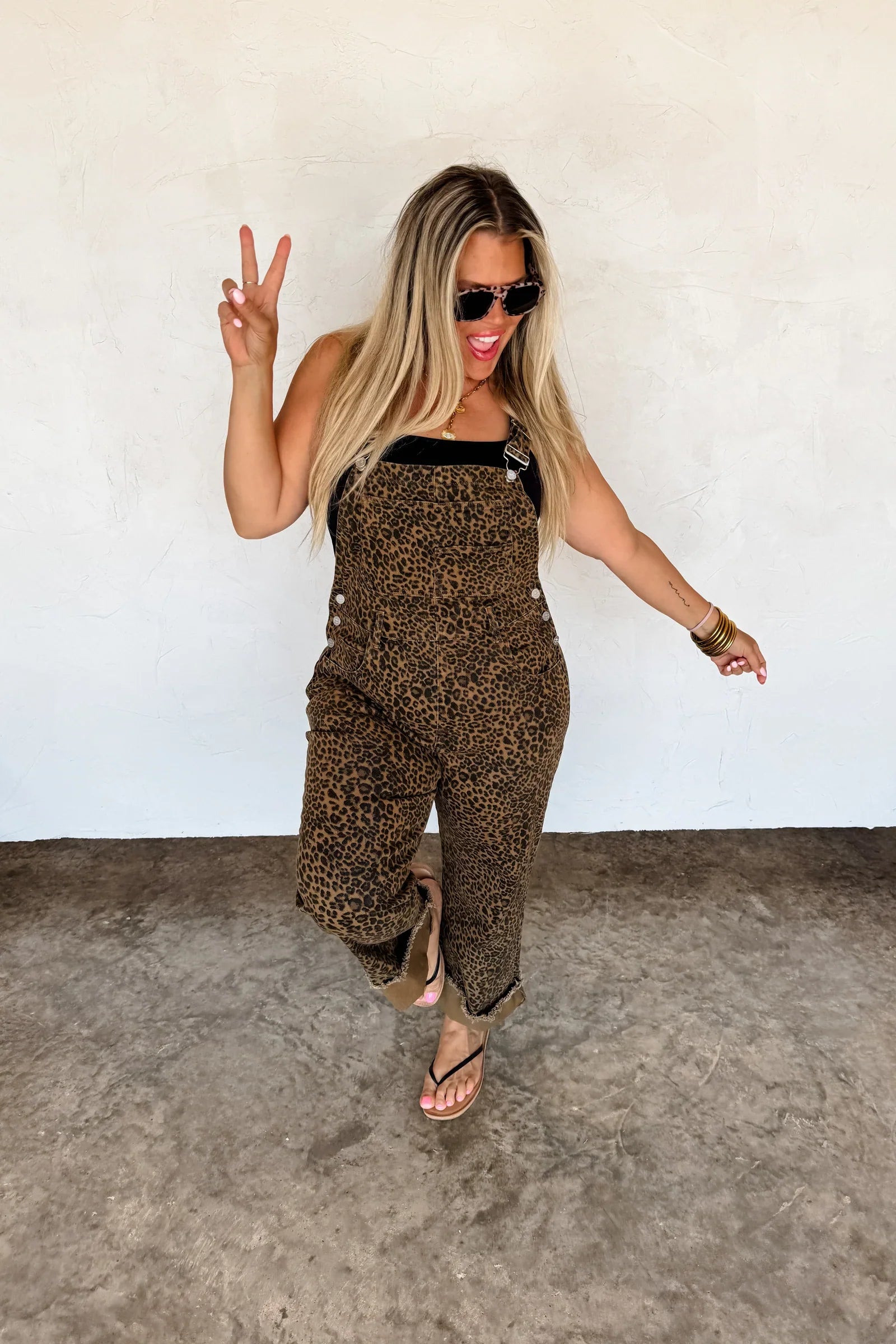 PREORDER: Dahlia Cheetah Overalls-Womens-Stay Foxy Boutique, Florissant, Missouri
