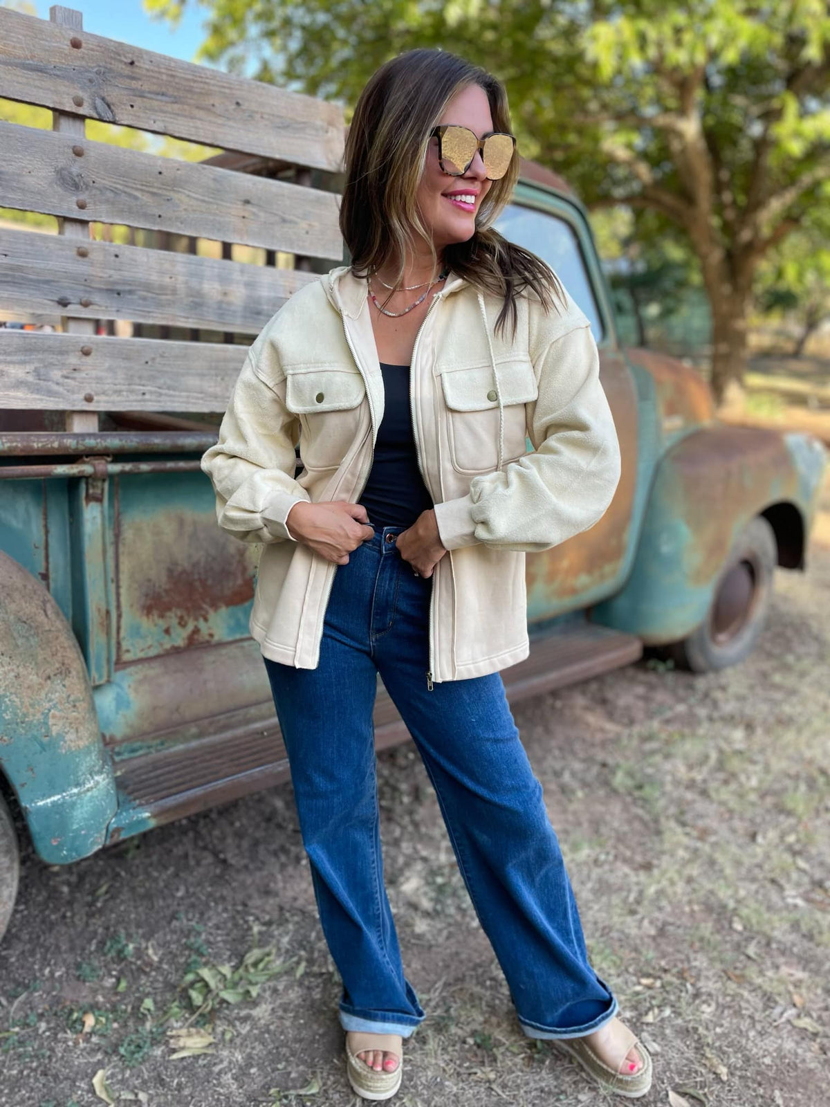 Best Selling Carson Hooded Jacket in Five Colors-Womens-Stay Foxy Boutique, Florissant, Missouri
