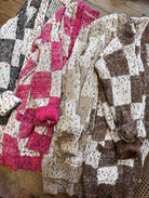 PREORDER: Checkered Miley Dot Cardigan in Four Colors-Womens-Stay Foxy Boutique, Florissant, Missouri