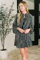 A Cheeky Little Time Tiered Dress in Black-Womens-Stay Foxy Boutique, Florissant, Missouri