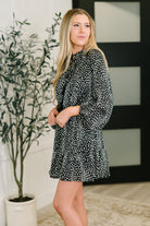 A Cheeky Little Time Tiered Dress in Black-Womens-Stay Foxy Boutique, Florissant, Missouri