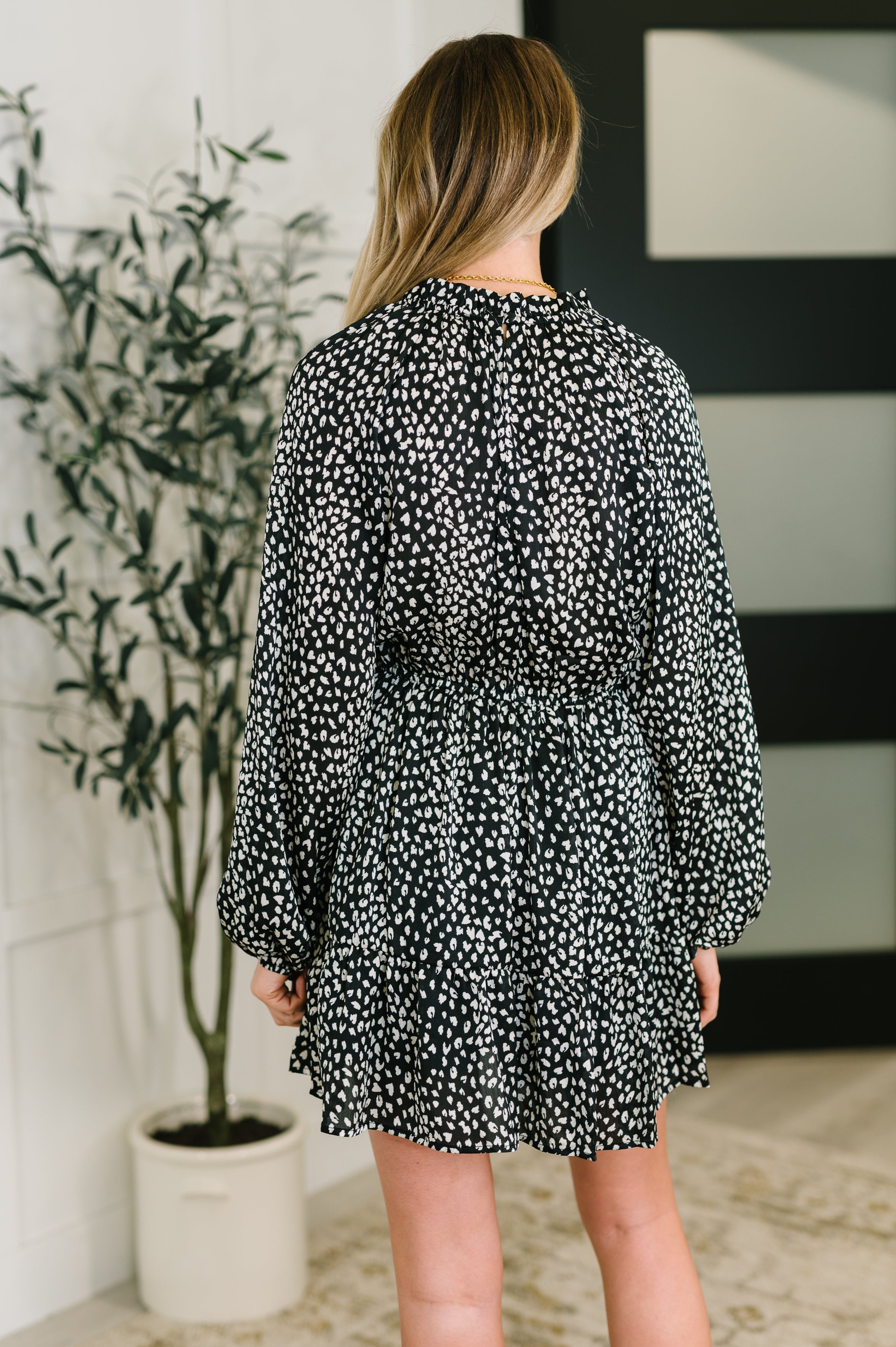 A Cheeky Little Time Tiered Dress in Black-Womens-Stay Foxy Boutique, Florissant, Missouri