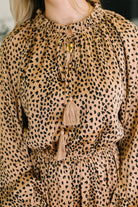 A Cheeky Little Time Tiered Dress in Pecan Brown-Womens-Stay Foxy Boutique, Florissant, Missouri